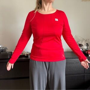 NFL Women's Red Long-Sleeve Performance Top